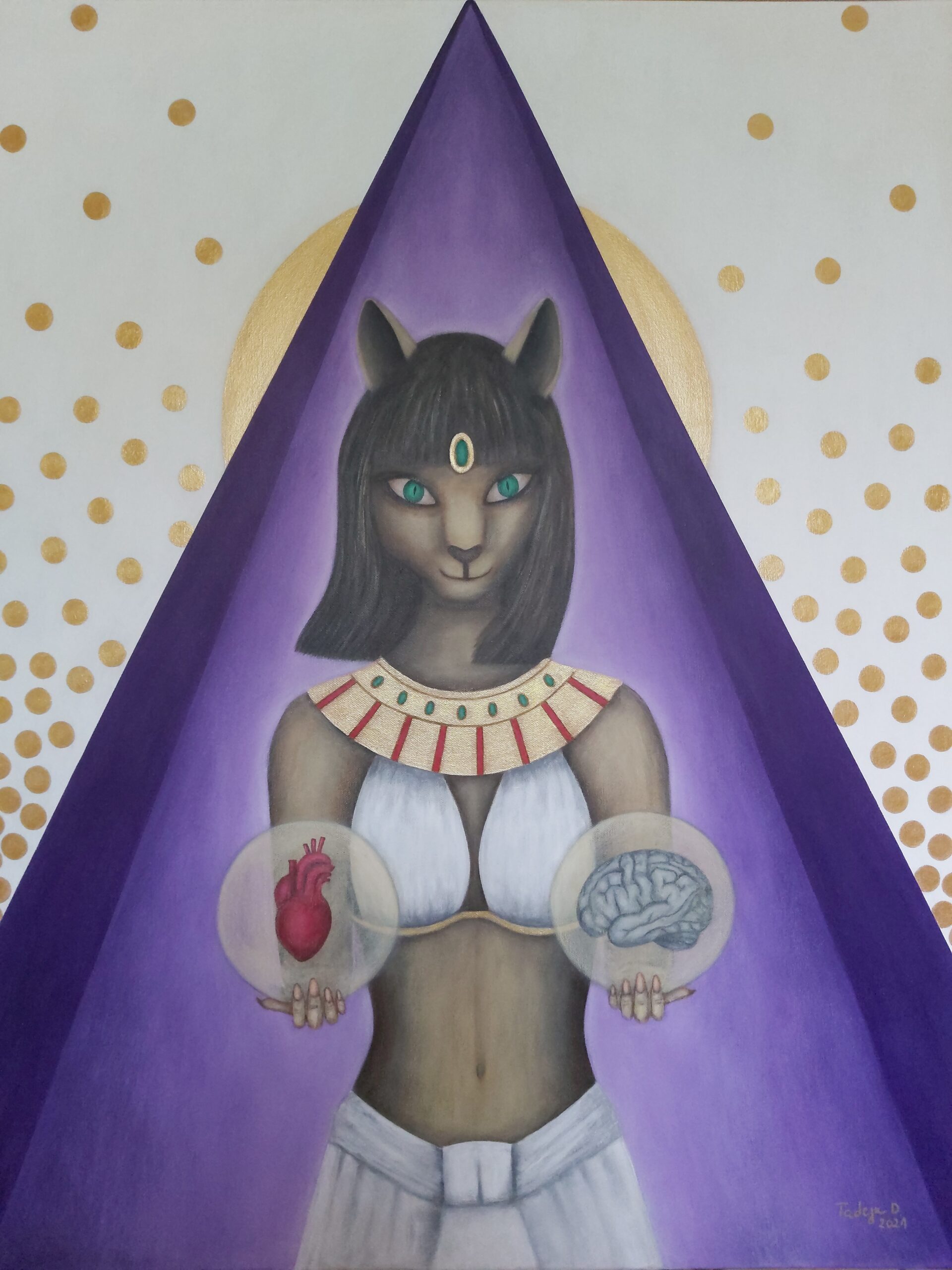 Goddess Bastet (Canvas print)